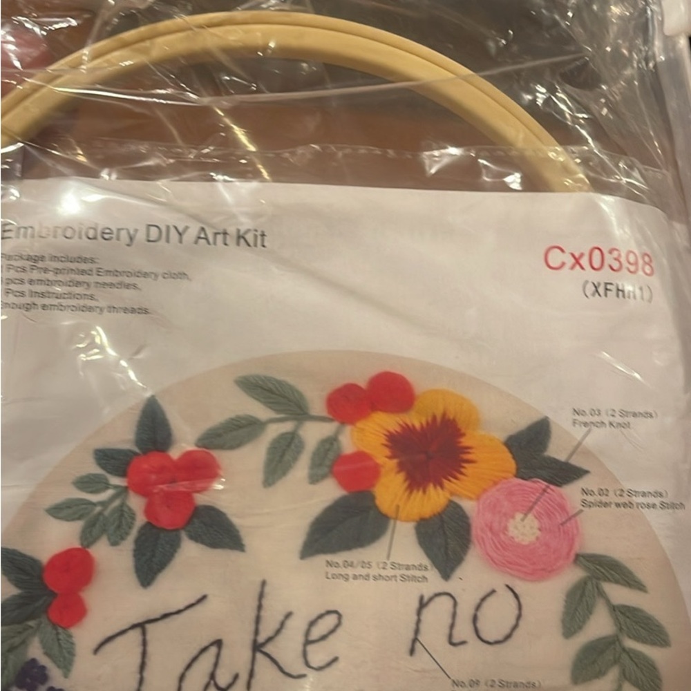 Floral Embroidery DIY Art Kit